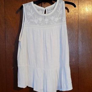 Lucky Brand Sleeveless Peplum Top